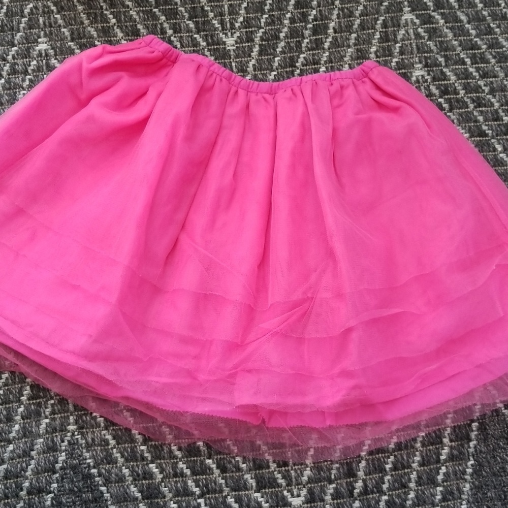 Girls Crewcuts Hot Pink Tulle skirt M L 7 8
